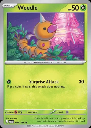 001/086 Weedle - Chaos Rising