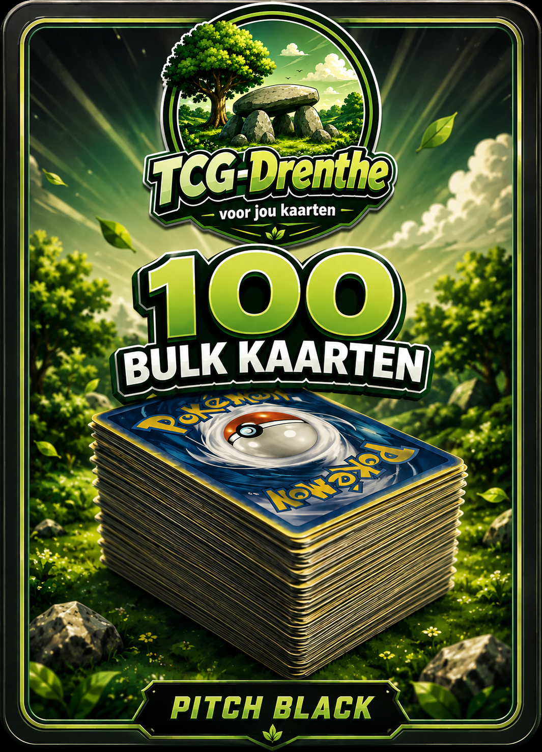 100 Bulk Kaarten (Pitch Black)