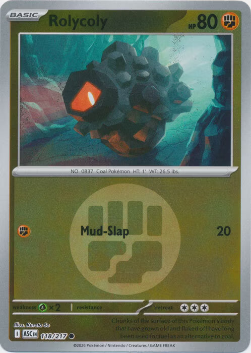118/217 Rolycoly (Energy Reverse Holo) - Ascended Heroes