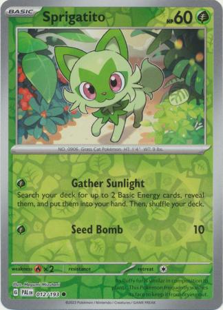 012/193 Sprigatito (Reverse Holo) - Paldea Evolved