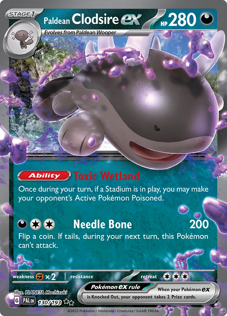 130/193 Paldean Clodsire EX - Paldea Evolved