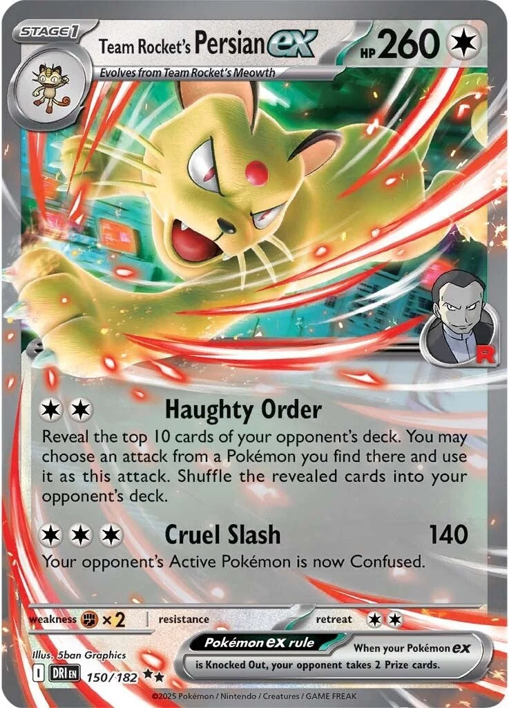 150/182 Team Rocket’s Persian EX - Destined Rivals
