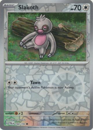 160/193 Slakoth (Reverse Holo) - Paldea Evolved
