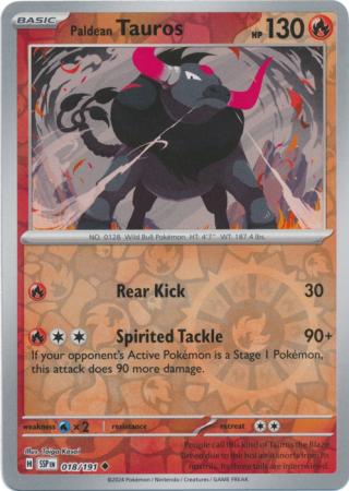 018/191 Paldean Tauros (Reverse Holo) - Surging Sparks