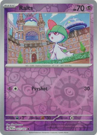 027/091 Ralts (Reverse Holo) - Paldean Fates