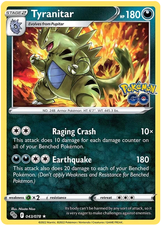 043/078 Tyranitar (Holo) - Pokemon GO