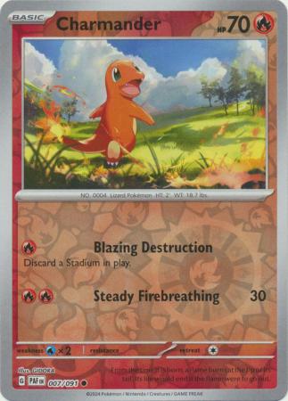 007/091 Charmander (Reverse Holo) - Paldean Fates