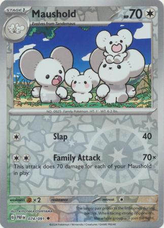 074/091 Maushold (Reverse Holo) - Paldean Fates