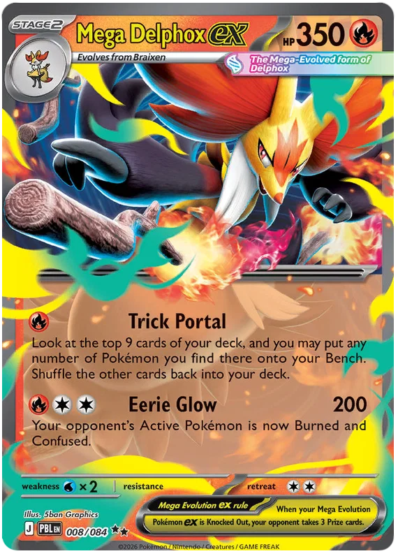 008/084 Mega Delphox EX - Pitch Black