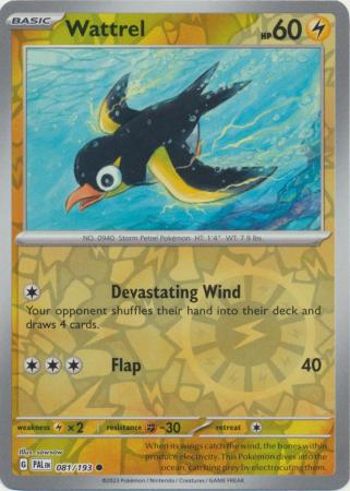 081/193 Wattrel (Reverse Holo) - Paldea Evolved