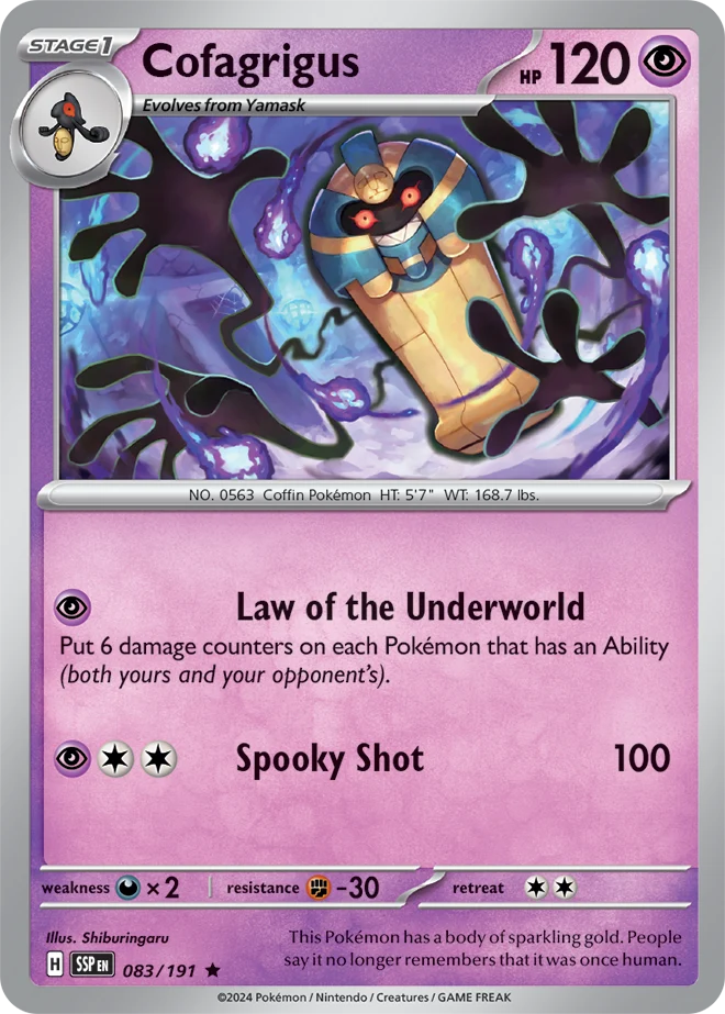 083/191 Cofagrigus (Holo) - Surging Sparks