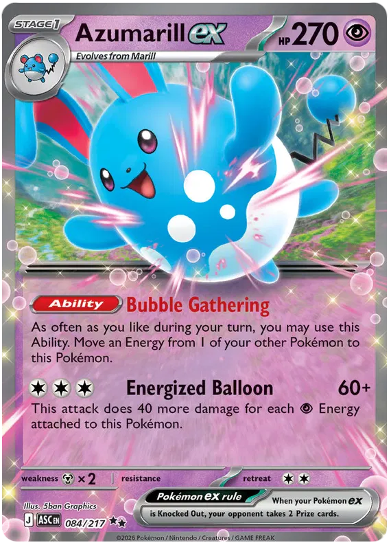 084/217 Azumarill EX - Ascended Heroes