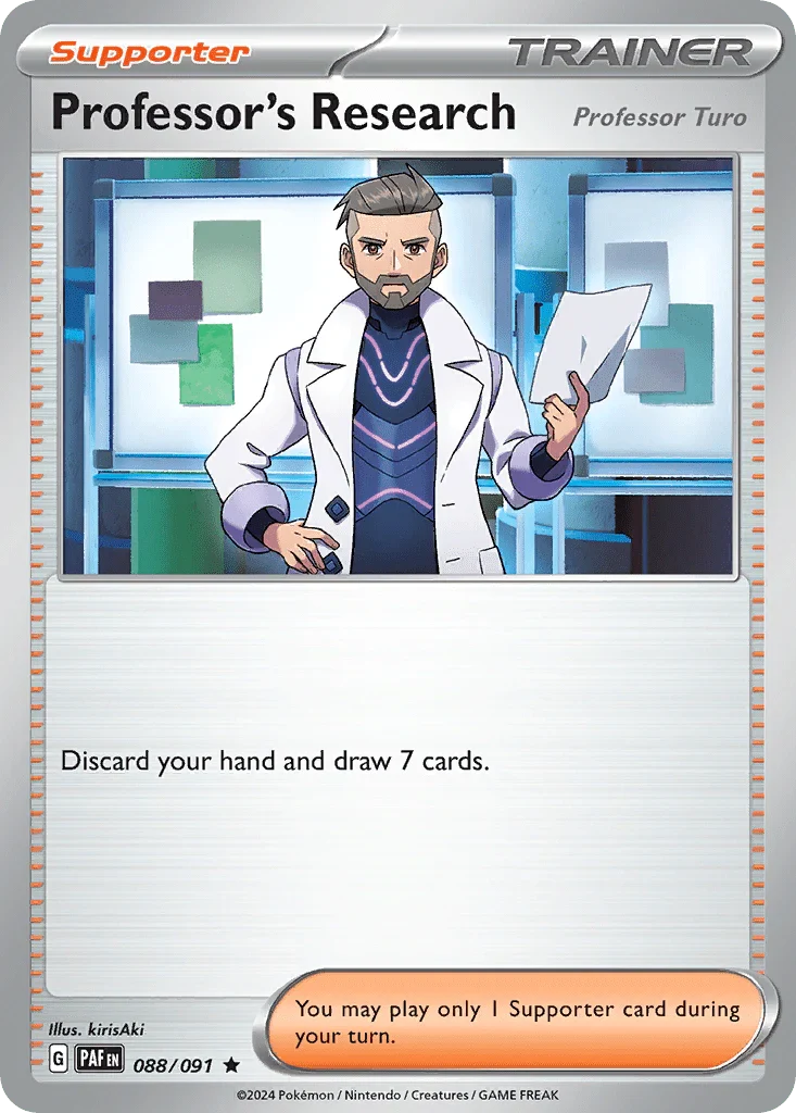 088/091 Professor's Research Professor Turo (Holo) - Paldean Fates