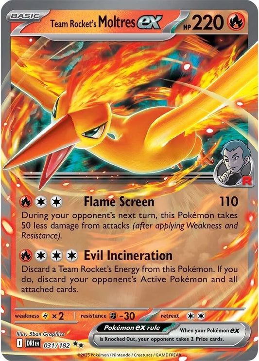 031/182 Team Rocket’s Moltres EX - Destined Rivals