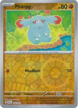 102/191 Phanpy (Reverse Holo) - Surging Sparks