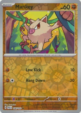 106/193 Mankey (Reverse Holo) - Paldea Evolved
