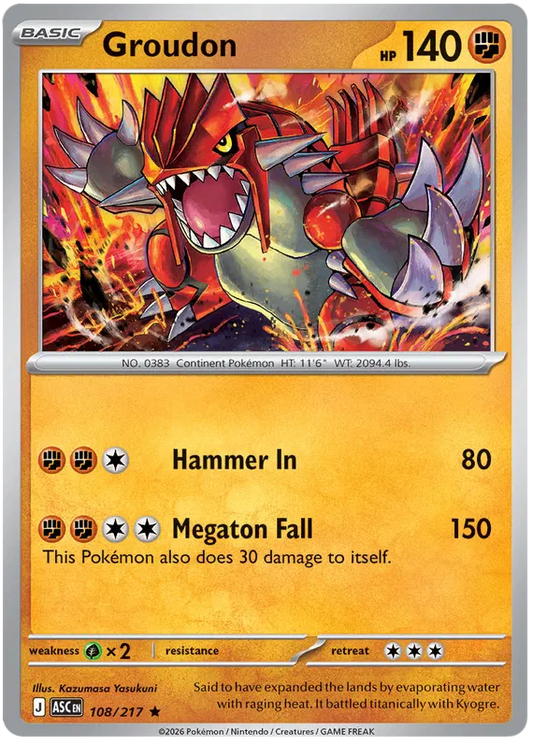 108/217 Groudon (Holo) - Ascended Heroes