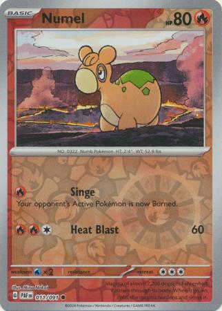 011/091 Numel (Reverse Holo) - Paldean Fates