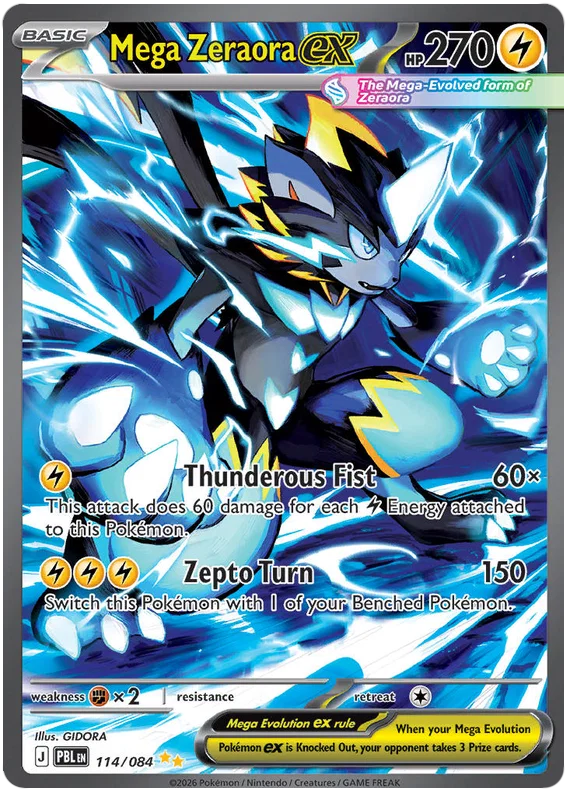 114/084 Mega Zeraora EX - Pitch Black