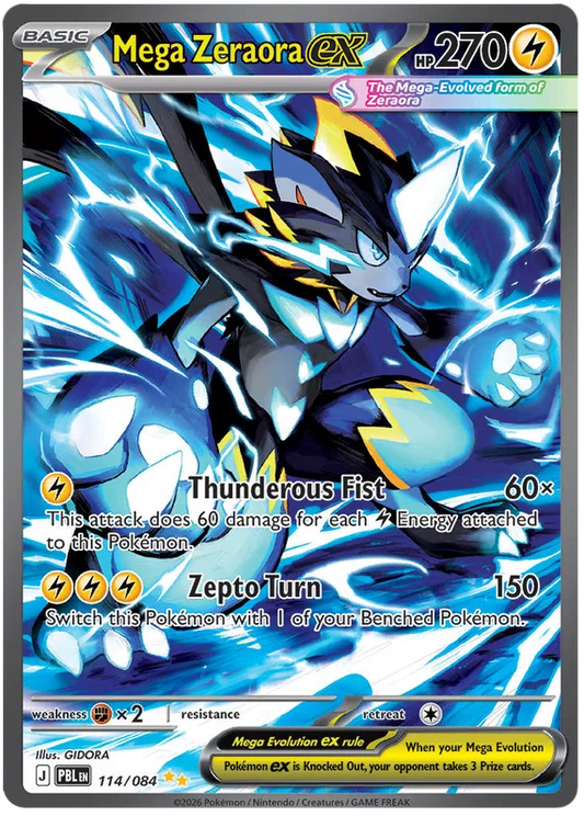 114/084 Mega Zeraora EX - Pitch Black