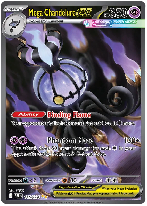 115/084 Mega Chandelure EX - Pitch Black