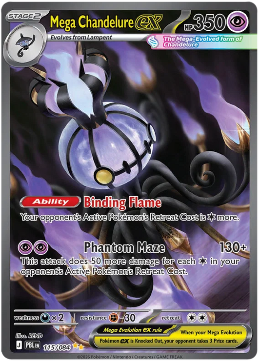 115/084 Mega Chandelure EX - Pitch Black