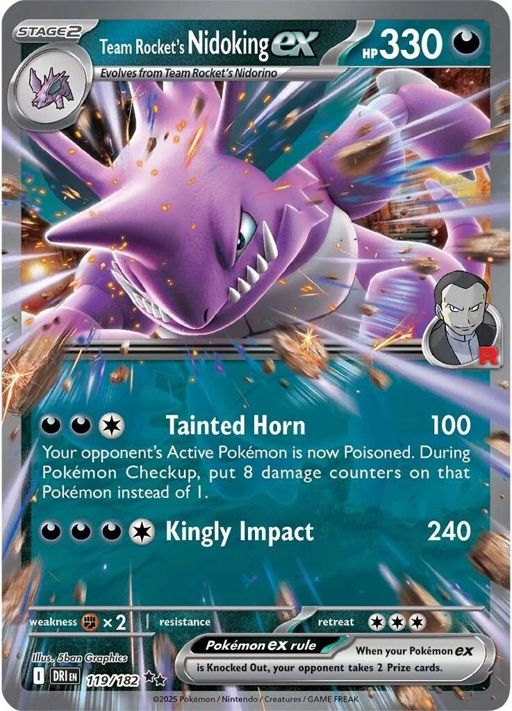 119/182 Team Rocket's Nidoking EX - Destined Rivals