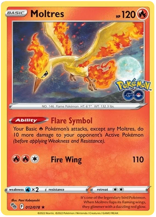 012/078 Moltres (Holo) - Pokemon GO