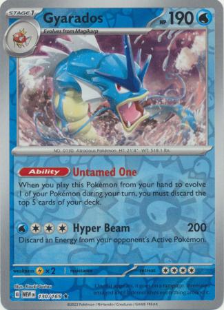 130/165 Gyarados (Reverse Holo) - 151