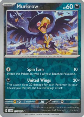 131/193 Murkrow (Reverse Holo) - Paldea Evolved