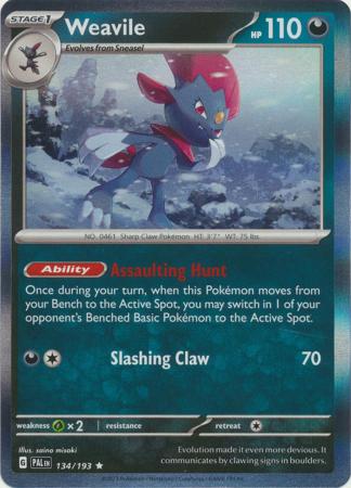 134/193 Weavile (Holo) - Paldea Evolved