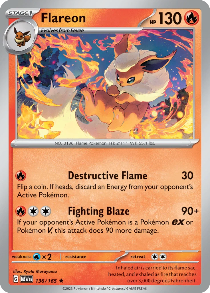 136/165 Flareon (Holo) - 151