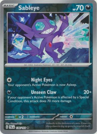 136/193 Sableye (Reverse Holo) - Paldea Evolved