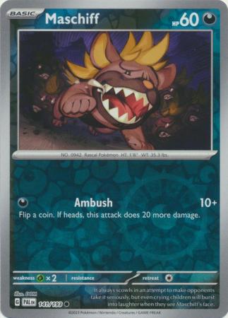141/193 Maschiff (Reverse Holo) - Paldea Evolved