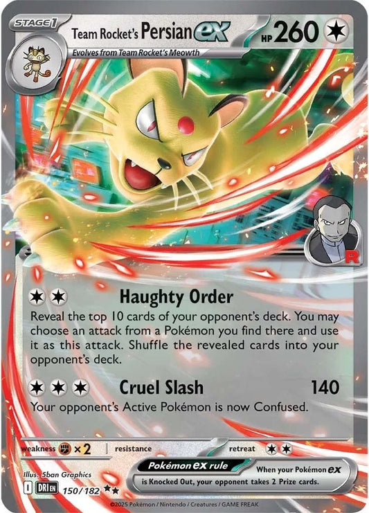 150/182 Team Rocket’s Persian EX - Destined Rivals