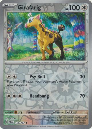154/193 Girafarig (Reverse Holo) - Paldea Evolved