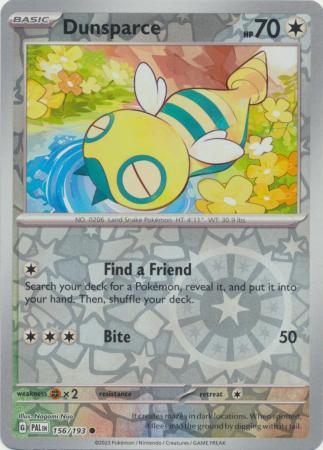 156/193 Dunsparce (Reverse Holo) - Paldea Evolved