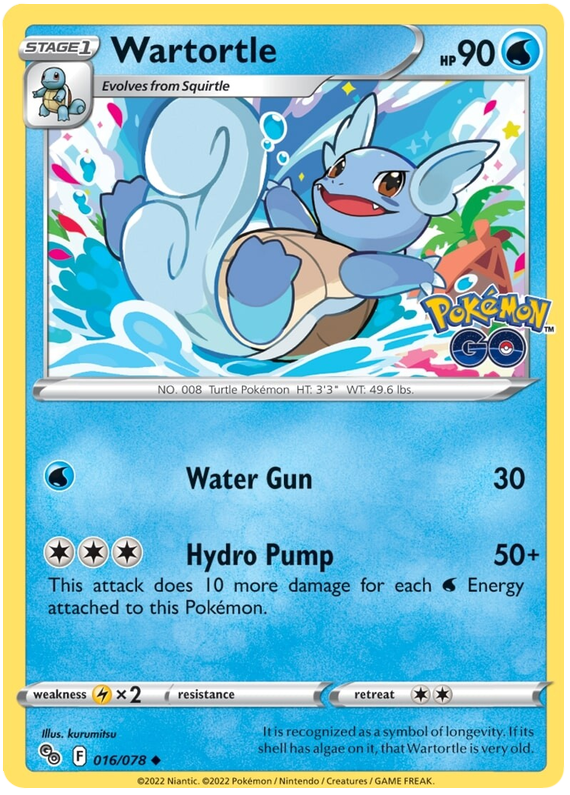 016/078 Wartortle - Pokemon GO