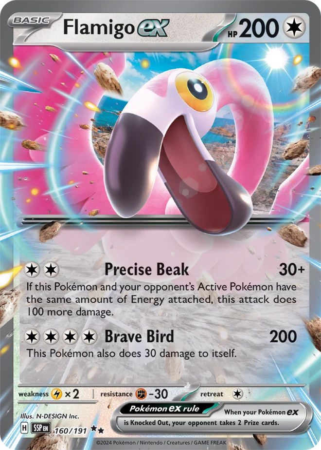 160/191 Flamigo EX - Surging Sparks