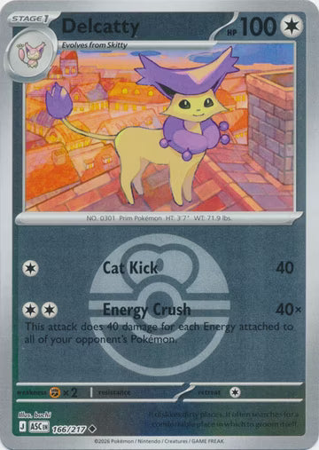 166/217 Delcatty (Ball Reverse Holo) - Ascended Heroes
