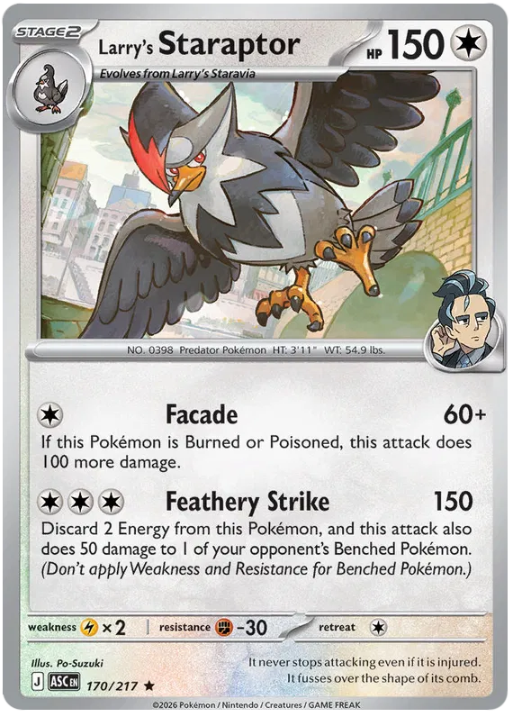 170/217 - Larry's Staraptor (Holo) - Ascended Heroes