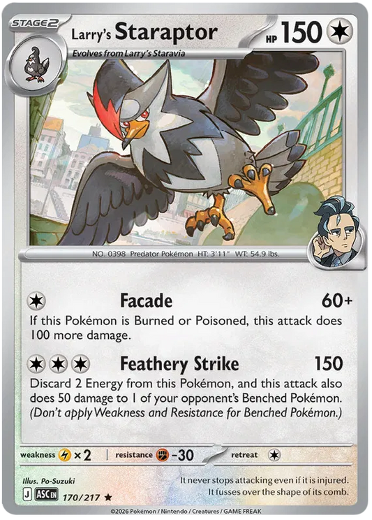170/217 - Larry's Staraptor (Holo) - Ascended Heroes