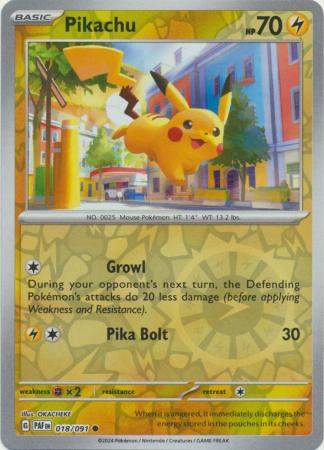 018/091 Pikachu (Reverse Holo) - Paldean Fates