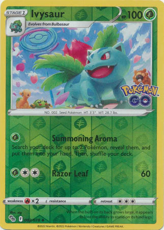 002/078 Ivysaur (Reverse Holo) - Pokemon GO