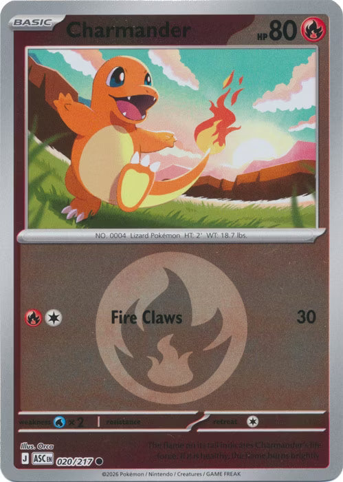 020/217 Charmander (Energy Reverse Holo) - Ascended Heroes
