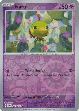 025/091 Natu (Reverse Holo) - Paldean Fates