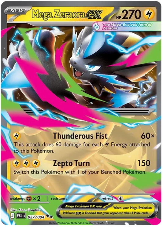 027/084 Mega Zeraora EX - Pitch Black