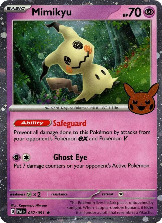 037/091 - Mimikyu (Trick or Trade Cosmos Holo) - Paldean Fates