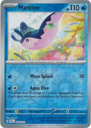 040/191 Mantine (Reverse Holo) - Surging Sparks