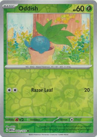 043/165 Oddish (Reverse Holo) - 151